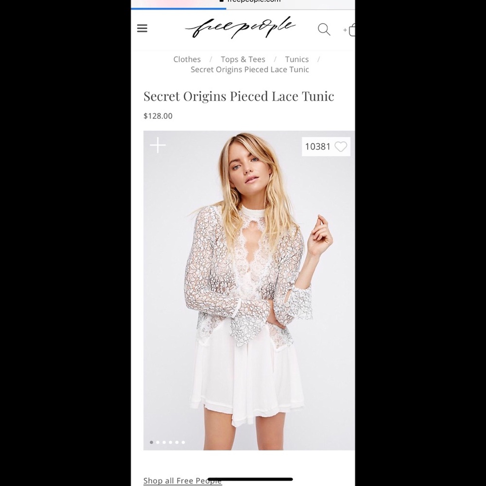 Secret origins pieced laced Tunic